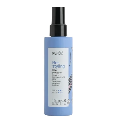 Термозахисний спрей для волосся з блиском, 150 мл Heat protector Re-styling Nouvelle