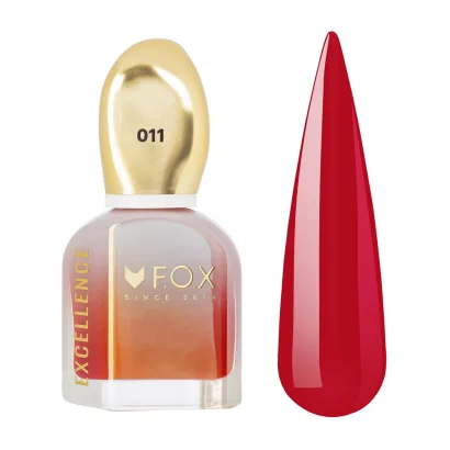 Лак для нігтів F.O.X Nail Polish №011 Класичний червоний, 12 мл