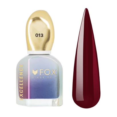 Лак для нігтів F.O.X Nail Polish №013 Бордовий з вітражним ефектом, 12 мл