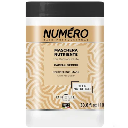 Крем-маска живильна з маслом каріте та авокадо, 1000 мл NOURISHING MASK Numero BRELIL Professional