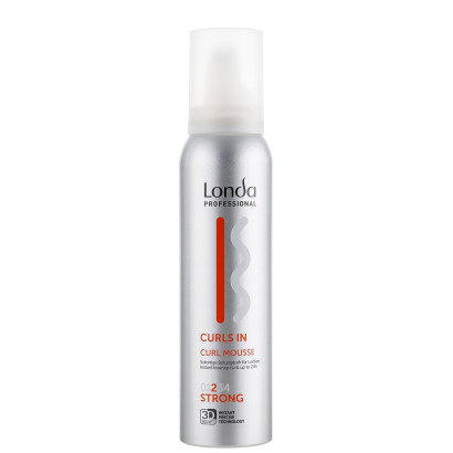 Піна сильної фіксації для кучерявого волосся (level 2), 150 мл Curl Mousse STRONG (2) CURLS IN Londa Professional