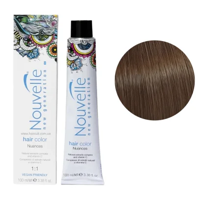 8 Крем-фарба для волосся перманентна, 100 мл Hair Color Nouvelle (світлий блондин натуральний)