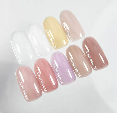 База камуфлююча молочна з шимером NAILSOFTHEDAY Milk Cover Base NEW Formula №04, 10 мл 