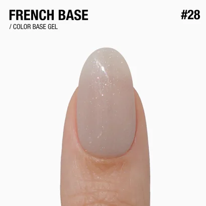 База камуфлююча з шимером ADORE French Base Shimmer №28 Off-white, 15 мл