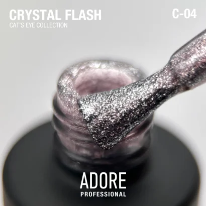 ADORE Cat`s Eye  Cristal Flash Gel Polish Гель-лак котяче око з ефектом діамантового мерехтіння 8мл № С-04