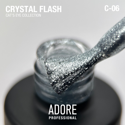 ADORE Cat`s Eye  Cristal Flash Gel Polish Гель-лак котяче око з ефектом діамантового мерехтіння 8мл № С-06