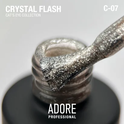 ADORE Cat`s Eye  Cristal Flash Gel Polish Гель-лак котяче око з ефектом діамантового мерехтіння 8мл № С-07