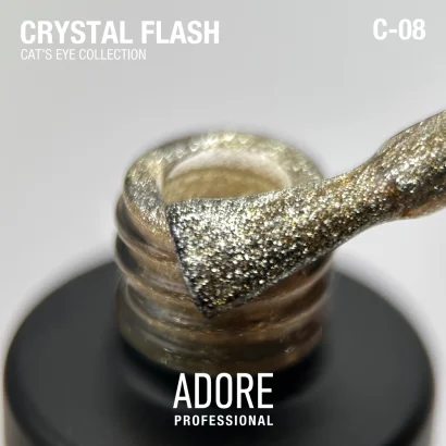 ADORE Cat`s Eye  Cristal Flash Gel Polish Гель-лак котяче око з ефектом діамантового мерехтіння 8мл № С-08