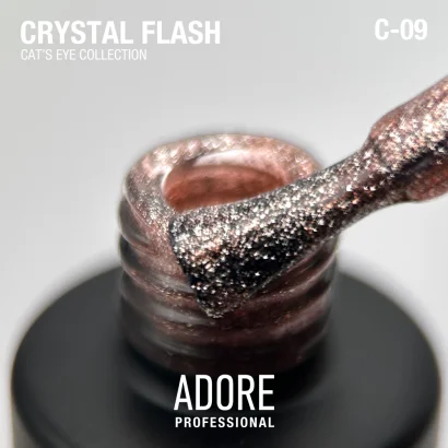 ADORE Cat`s Eye  Cristal Flash Gel Polish Гель-лак котяче око з ефектом діамантового мерехтіння 8мл № С-09