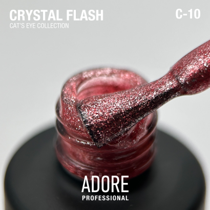 ADORE Cat`s Eye  Cristal Flash Gel Polish Гель-лак котяче око з ефектом діамантового мерехтіння 8мл № С-10