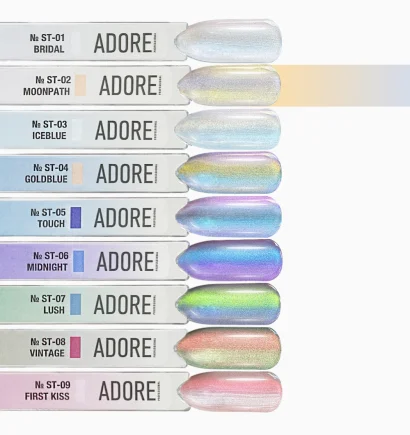 Гель-лак котяче око з перламутровим пігментом ADORE Gel Polish Satin Cat&rsquo;s Eye "ST" №02, 12 мл 