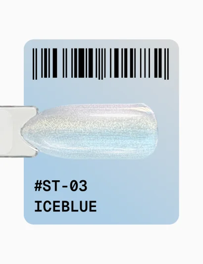 Гель-лак котяче око з перламутровим пігментом ADORE Gel Polish Satin Cat&rsquo;s Eye "ST" №03 iceblue, 12 мл 