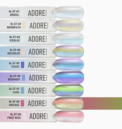 Гель-лак котяче око з перламутровим пігментом ADORE Gel Polish Satin Cat&rsquo;s Eye "ST" №08 vintage, 12 мл 