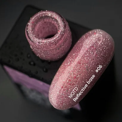 База світловідбивна з шимером NAILSOFTHENIGHT Reflective Cover Base №06, 10 мл 
