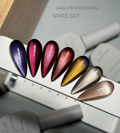 Гель-лак Saga Professional Gel Polish Space Cat №01 з ефектом котячого ока, 10 мл 