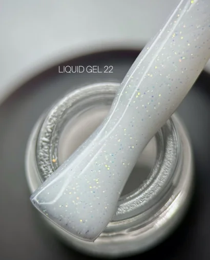 Гель рідкий для зміцнення нігтів з шимером, 15 мл №22 Liquid Gel SAGA Professional
