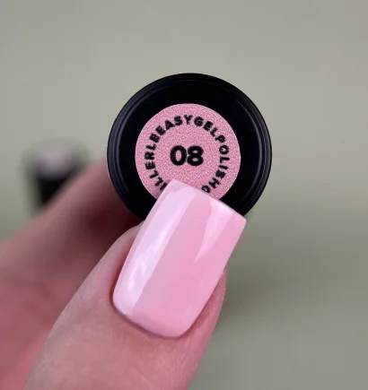 Гель-лак 3в1 однофазний SILLER Professional One-step Easy Gel Polish №08 Пастельно світло-рожевий, 8 мл