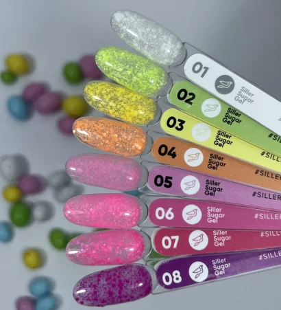 Гель-лак мармеладний SILLER Professional Gel Polish Sugar №06 Рожевий, 15 мл