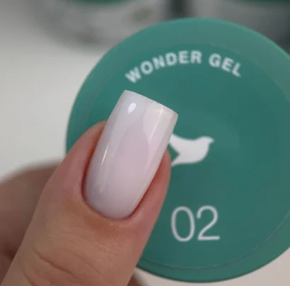 Гель для нарощування нігтів однофазний SILLER Professional Wonder Gel One Phase №002 Білий, 30 мл 