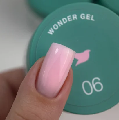 Гель для нарощування нігтів однофазний SILLER Professional Wonder Gel One Phase №006 Рожево-ліловий, 30 мл 