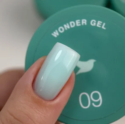 Гель для нарощування нігтів однофазний SILLER Professional Wonder Gel One Phase №009 Ніжно м`ятний, 30 мл 