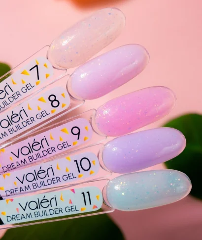 Гель для нарощування нігтів з декоративними хлоп`ями VALERI Builder Gel Dream №011, 15 мл