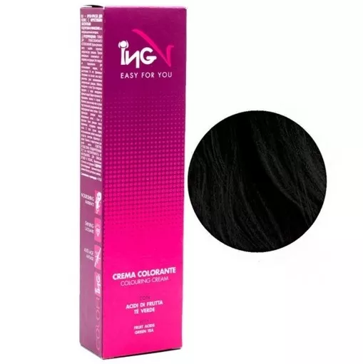 1 чорний натуральний Крем-фарба для волосся стійка, 100 мл Colouring Cream ING