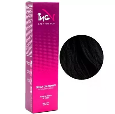 1/10 синьо-чорний Крем-фарба для волосся стійка, 100 мл Colouring Cream ING