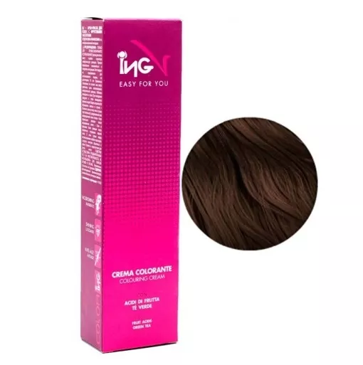 6С темний блондин шоколадний Крем-фарба для волосся стійка, 100 мл Colouring Cream ING