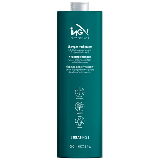 Шампунь зміцнювальний проти випадіння волосся з женшенем та імбирем, 1000 мл Vitalizing shampoo Treating ING Professional