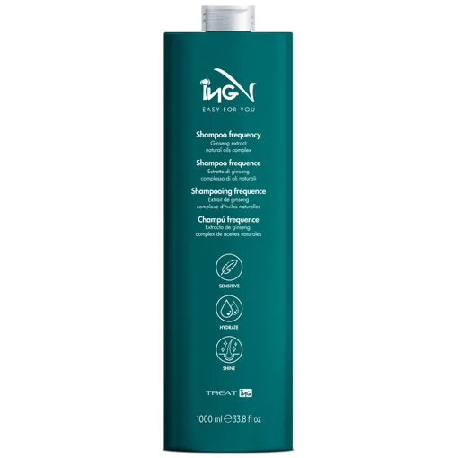 Шампунь щоденний для всіх типів волосся (pH 5,0), 1000 мл Frequence shampoo Treating ING Professional