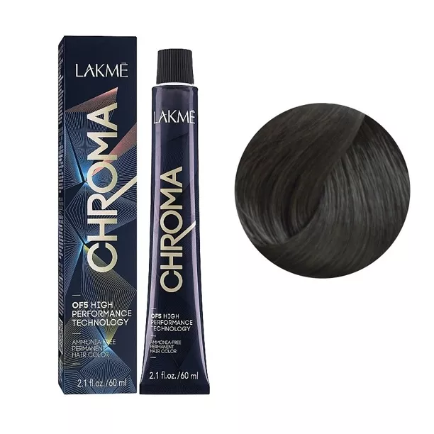 4/00 Крем-фарба для волосся перманентна без аміаку, 60мл Ammonia Free Permanent color CHROMA LAKME