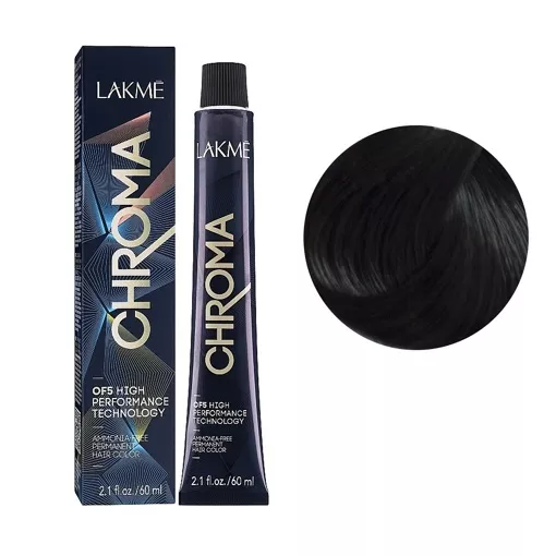5/00 Крем-фарба для волосся перманентна без аміаку, 60мл Ammonia Free Permanent color CHROMA LAKME