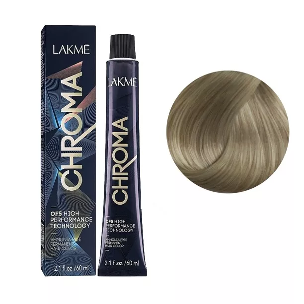 9/60 Крем-фарба для волосся перманентна без аміаку, 60мл Ammonia Free Permanent color CHROMA LAKME