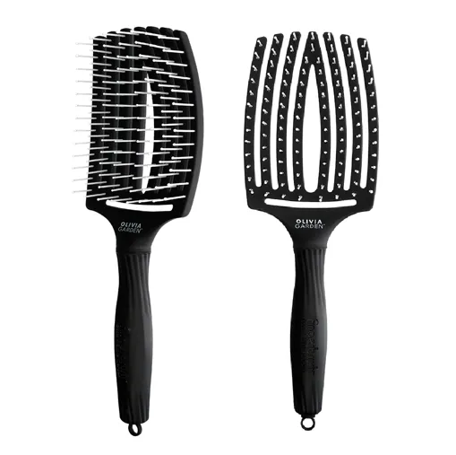 Щітка для волосся з нейлоновою щетиною FINGER BRUSH LARGE Колір: Black (FB - LG) Olivia Garden 