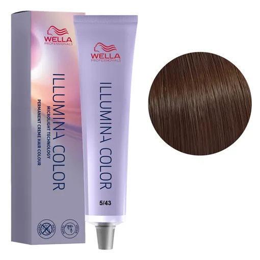 5/43 світлий червоний золотисто-коричневий Стійка крем-фарба для волосся, 60 мл ILLUMINA COLOR Wella Professionals