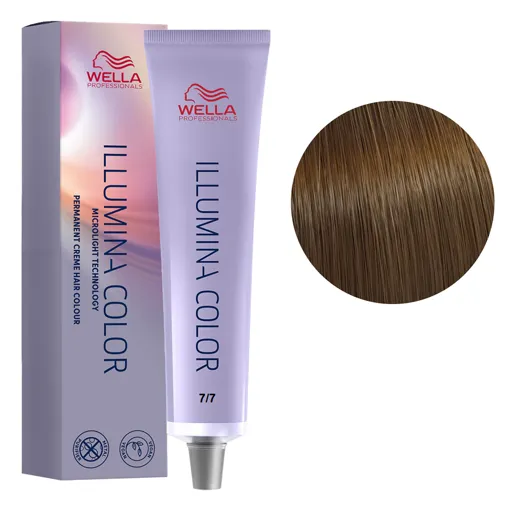 7/7 середній блондин коричневий Стійка крем-фарба для волосся, 60 мл ILLUMINA COLOR Wella Professionals