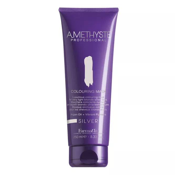 FarmaVita AMETHYSTE SILVER  MASK  Фарбуюча маска для СРІБЛЯСТИХ відтінків нейтралізує жовтизну 250мл 