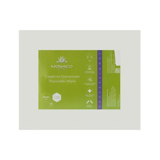 Рушники 35*40 см зі спанлейсу складені (СІТКА), 100 шт Monaco Style