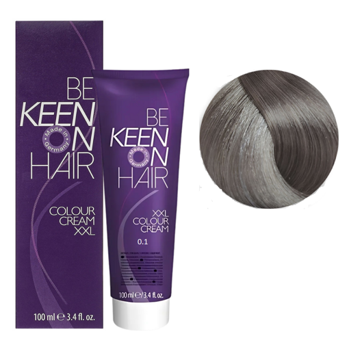 0/1 мікстон попелястий Стійка крем-фарба для волосся, 100 мл Colour Cream XXL KEEN