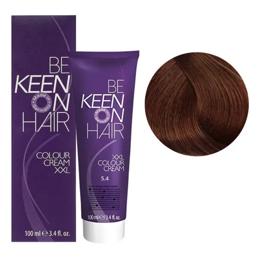 5/4 світло-коричневий мідний Стійка крем-фарба для волосся, 100 мл Colour Cream XXL KEEN