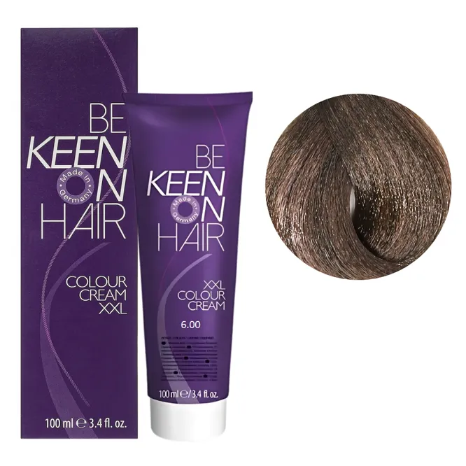 6/00 темний блондин натуральний інтенсивний Стійка крем-фарба для волосся, 100 мл Colour Cream XXL KEEN