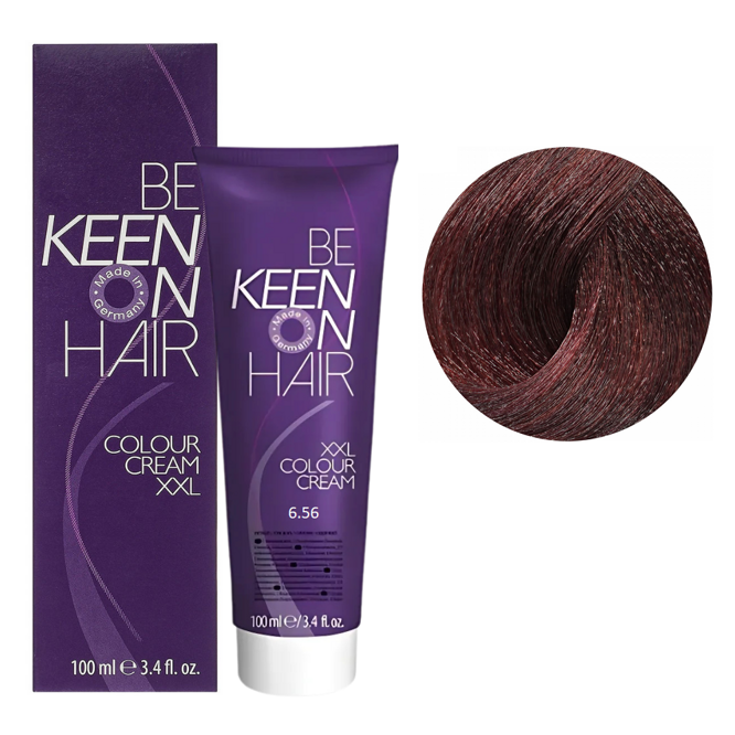 6/56 темний блондин червоно-фіолетовий Стійка крем-фарба для волосся, 100 мл Colour Cream XXL KEEN