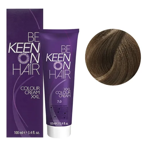 7/0 блондин Стійка крем-фарба для волосся, 100 мл Colour Cream XXL KEEN