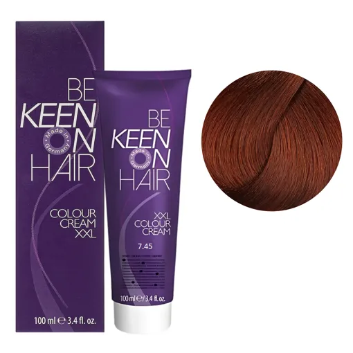 7/45 блондин мідно-червоний Стійка крем-фарба для волосся, 100 мл Colour Cream XXL KEEN