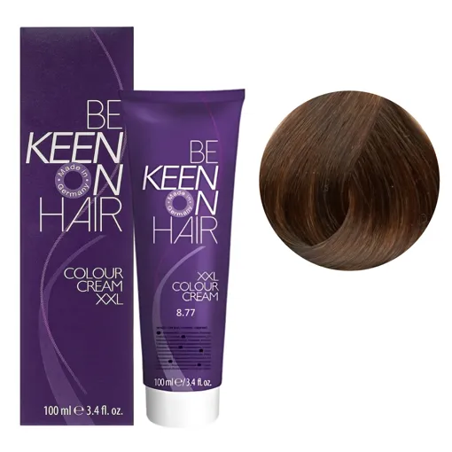 8/77 світлий блондин каштановий інтенсивний Стійка крем-фарба для волосся, 100 мл Colour Cream XXL KEEN