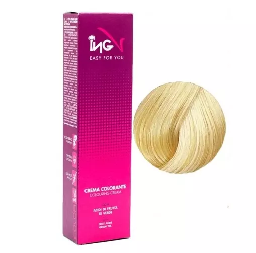 10/26 платиновий  блондин фіолетово-рожевий Крем-фарба для волосся стійка, 100 мл Colouring Cream ING