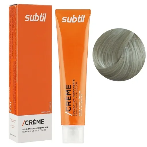 10/1 найсвітліший блондин попелястий Стійка фарба 60 мл CREME Permanent Hair Color Subtil  