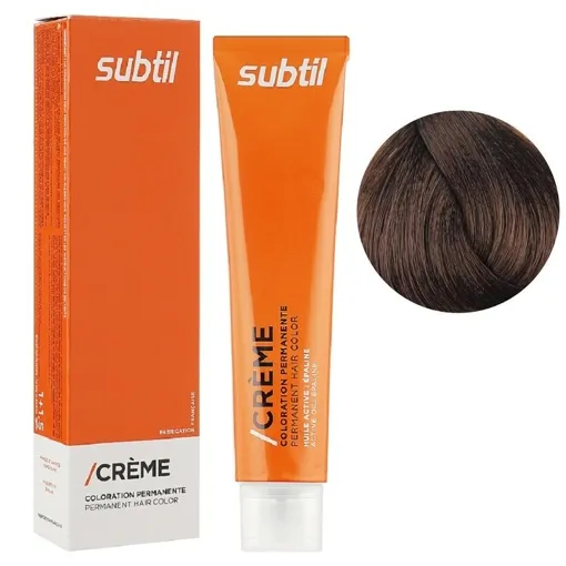 6/3 темний блондин золотистий Стійка фарба 60 мл CREME Permanent Hair Color Subtil  