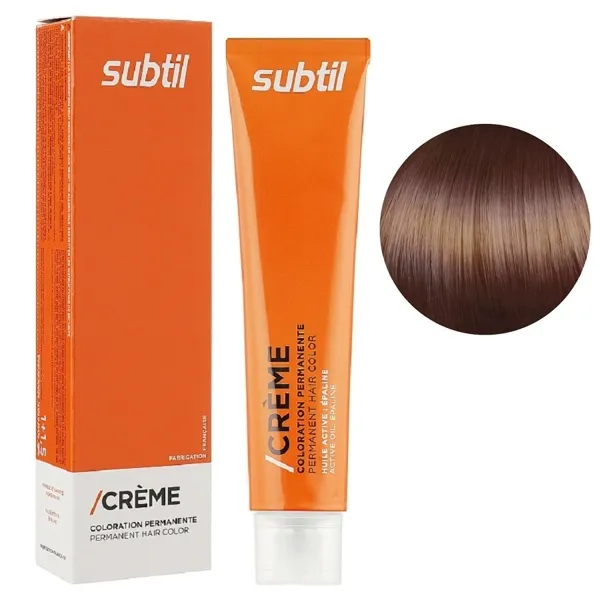 6/42 темний блондин мідний перламутровий Стійка фарба 60 мл CREME Permanent Hair Color Subtil  